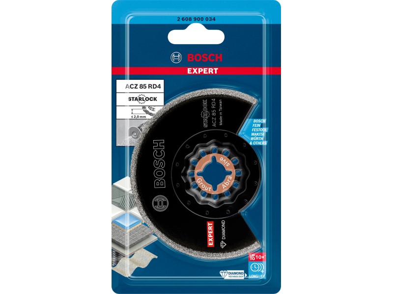 List Bosch za večnamensko orodje EXPERT Grout Segment Blade ACZ 85 RD4, 85mm, 2608900034